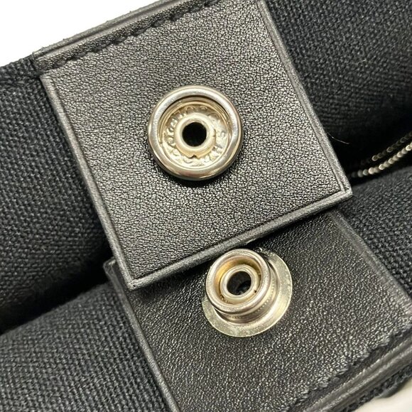 Auth HERMES Troca Horizontal MM - Dark Navy Dark Brown Gray Beige Canvas Leather - Picture 11 of 11